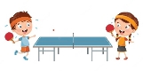 Premium Vector | Illustration of kids playing table tennis